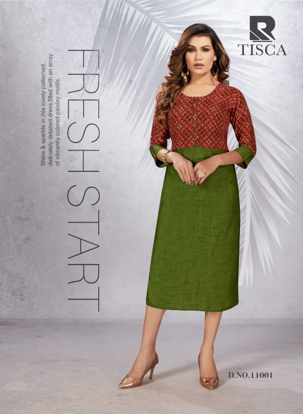 Raashi Tisca Rayon Designer Exclusive kurti Collection